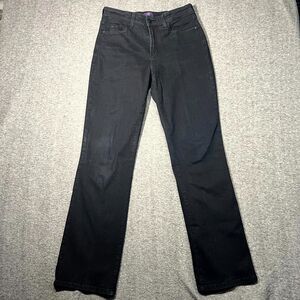Not Your Daughter Jeans NYDJ Women's 8 Black Bootcut Pants Embellish Back Pocket